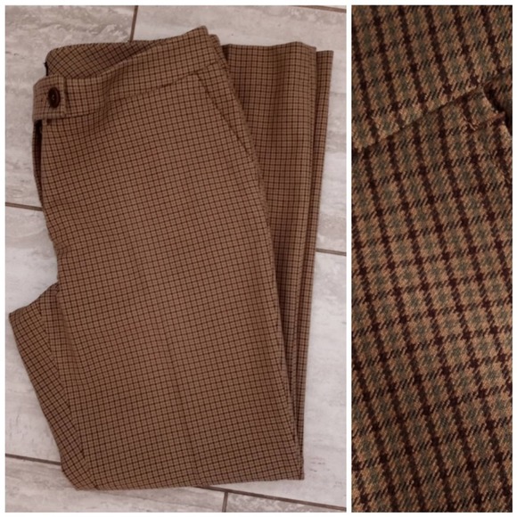 Talbots Signature Boot Windowpane Plaid Academia Pants - Picture 1 of 9
